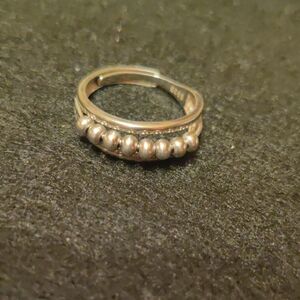 S925 Silver Beaded Anxiety Ring